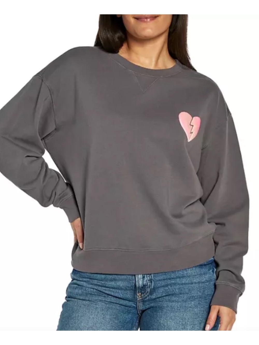 Wildfox Sweatshirt I Wish It Was Saturday Graphic Grey size XL